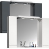 Badspiegel Wandspiegel Breite 100 cm Hängespiegel Spiegelschrank Badezimmer Drehtür grifflos Beleuchtung Silora XL
