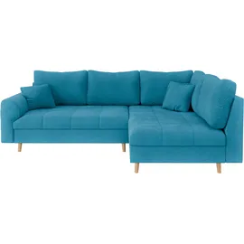 Home Affaire Eckcouch Polyester 3-Sitzer Blau