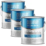 Colourfairy Schwimmbeckenfarbe 3x2,5 Liter Poolblau RAL5021 Betonfarbe Poolfarbe