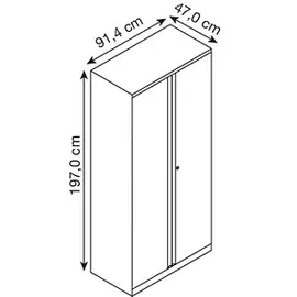 BISLEY Essentials Aktenschrank 91,4 x 47 x 198,5 cm grau