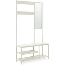 [en.casa] Napinerg Garderobenständer 185x98x34 cm Sandfarben
