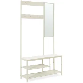 [en.casa] Napinerg Garderobenständer 185x98x34 cm Sandfarben