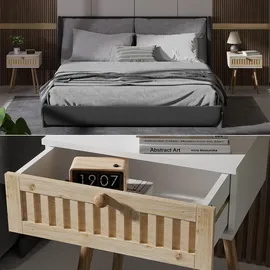 Vicco Nachttisch, Holk, 40 x 47 cm 2-er Set