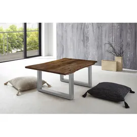 möbelliebling Couchtisch Baumkante Nussbaumfarben Akazie 120 x 40 x 80 cm