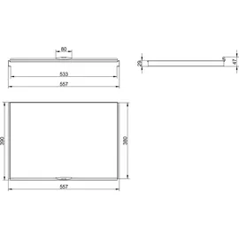 Naber Gesamtdeckel Metall 600 mm Anthrazit