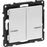 Legrand SEANO with Netatmo Wandsender 2-fach, 2 Schaltwippen, LED-Batteriestatus, Befestigun,