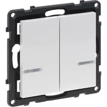 Legrand SEANO with Netatmo Wandsender 2-fach, 2 Schaltwippen, LED-Batteriestatus, Befestigun,