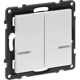 Legrand SEANO with Netatmo Wandsender 2-fach, 2 Schaltwippen, LED-Batteriestatus, Befestigun,