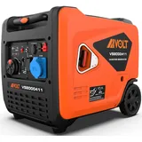 AIVOLT Inverter Stromerzeuger 6000 Watt Notstromaggregat Benzin leise Stromaggregat Hand- und Elektrostart Stromgenerator für Camping, Outdoor, Industrie, Haus Schwarz-orange3