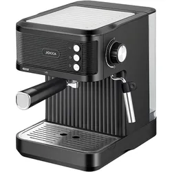 Jocca Espressomaschine Schwarz 850W – 20 Bar Druck, 1,8L Tank, Milchaufschäumer, Edelstahl