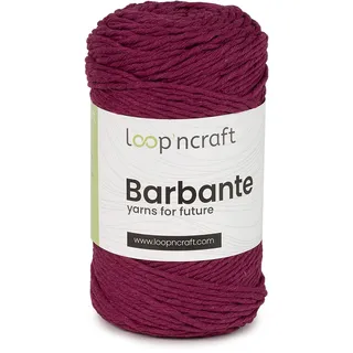 LoopnCraft Makramee Garn Violett, 2mm - 250m - 250g, Kettengarn, Barbante, Recycling Garn