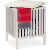 Relaxdays Wäschetruhe weiß