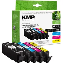 KMP PGI-570XL schwarz + CLI-571XL CMY