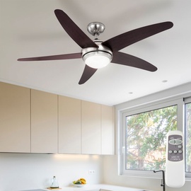 GLOBO Fabiola 132 cm Deckenventilator wenge mit Licht inkl. Fernbedienung