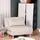 Homcom Schlafsofa Sofabett Klappsofa verstellbar Rückenlehne nordisch skandinavisch 25D Schaumstoff Leinenimitat Cremeweiß 94 x 80 cm
