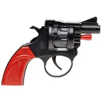 Alsino Mini Spielzeug Revolver für Kinder und Erwachsene - für 8er Ringmunition geeignet Spielzeugpistole - Realistisches Design, Sicher & Langlebig - Perfekt für Rollenspiele & Kostümfeste