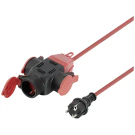 Sygonix SY-5806890 Strom Verlängerungskabel 16 A Rot 10.00 m H07RN-F 3G 1,5 mm2 witterungsbeständig