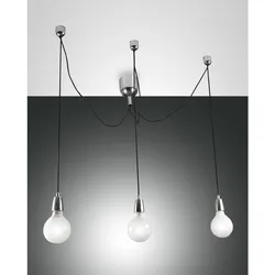 Fabas Luce Blog Pendelleuchte chrom/schwarz 3-flammig E27 3473-47-138
