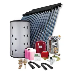 Solaranlage Paket HP30 19,56m2 Vakuumröhrenkollektor Frischwasserspeicher 1000l