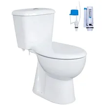 Belvit Stand-WC mit WC-Sitz Weiß