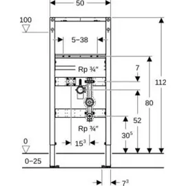 Geberit Duofix Element f WT 112cm