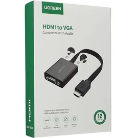 UGREEN HDMI auf VGA Micro USB / Audio 3,5 mm Miniklinke Schwarz