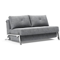 INNOVATION LIVING Schlafsofa Cubed Chrom Stoff Grau Granit 140 cm