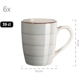 Mäser Lumaca Geschirr-Set Steingut onesize rauchblau