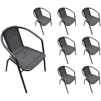LC Garden »Garvista« 8er Set Stapelstuhl 56x62x72cm schwarz