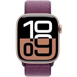 Apple Watch Series 10 GPS + Cellular 42 mm Aluminiumgehäuse roségold Sport Loop pflaume