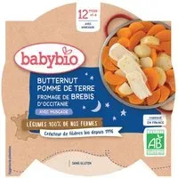 Babybio BUTTERNUT & POMME DE TERRE NOS FERMES FROMAGE BREBIS D'OCCITANIE MUSCADE dès 12 mois Aliment 230 g