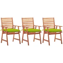 vidaXL Gartenstuhl 60,1 x 69,5 x 33,6 cm grün 3 St.