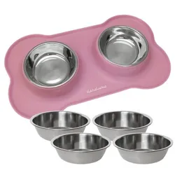 KaraLuna Napfset bestehend aus Napfunterlage mit Napf rosa 0,4 cm3