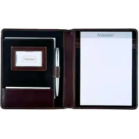 Alassio Schreibmappe MONACO A5 Leder, dunkelbraun