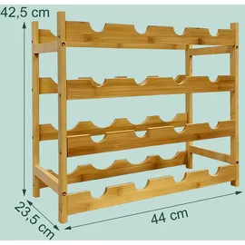 Relaxdays Weinregal 45 x 42 x 45 cm Natur