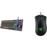 Tastatur mit TKL-Design GXT 833 Thado - Beleuchtete Tastatur mit Deutsches QWERTZ Layout & Razer DeathAdder Essential - Essentielle Gaming-Maus - Schwarz