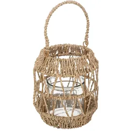 Atmosphera Créateur d'intérieur Atmosphera - Laterne - Metall und Rattan - H18 cm - beige
