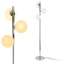 lux.pro Gent 154 cm 3-flammig Silber/Weiß