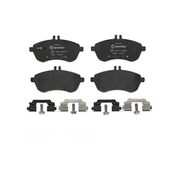 BREMBO Bremsbelagsatz, Scheibenbremse BREMSBELÄGE, RICHTUNGSGEBUNDEN vorne rechts links mit Zubehör für MERCEDES-BENZ 007420562095 A0074205620 0004208
