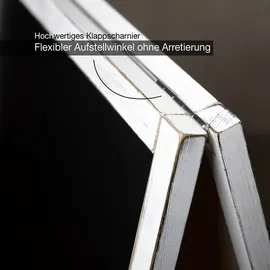 Office Marshal Kundenstopper Kreidetafel Mit Holzrahmen Weiß-Grau