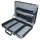 HMF Alu Aktenkoffer Herren mit Zahlenschloss, 45 x 33 x 11 cm, Schwarz