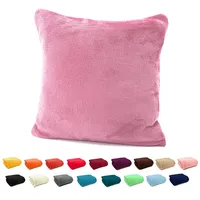 Heimtexland ® Flanell Kuschel Kissen Super Soft Dekokissen Plüsch