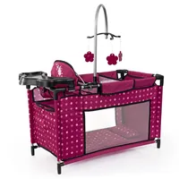 Bayer Design 62667AA Puppenbett mit Schrank, Sitz, Mobile, Ablage, Bettdecke, Kissen, Puppenzubehör