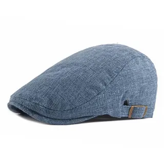Coonoor Flat Cap Schiebermütze Herren Leicht Atmungsaktiv Weich Sommermütze blau