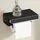 doporro Toilettenpapierhalter mit Ablage, Klopapierhalter aus Aluminium zur Wandmontage,Klorollenhalter für Badezimmer Sandschwarz Lino-05