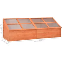 vidaXL Frühbeet Holz 180x57x62 cm