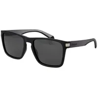 Polaroid PLD 2139/S Unisex-Sonnenbrille Vollrand Quadratisch Kunststoff-Gestell, schwarz