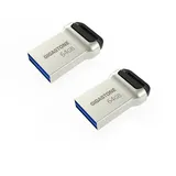 GIGASTONE 64GB Nano Flash-Laufwerk (2 Stück) Z90 USB 3.2 Gen 1, 120MB/s UltraSchnell, Mini, Metalldesign, Daten"speicherung, Backup für PC/Mac/TV/Auto, USB 2.0/3.0/3.1 Kompatibel