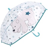 Sterntaler 9692210 Regenschirm Kinder Kinder Regenschirm Eisbär Elia Sterne - Reiseschirm, Miniregenschirm - transparent