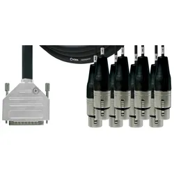 Cordial INTRO CCFD 1,5 DFT - 1,5 m, D-Sub / 8 x XLR female 3-polig Tascam-Belegung